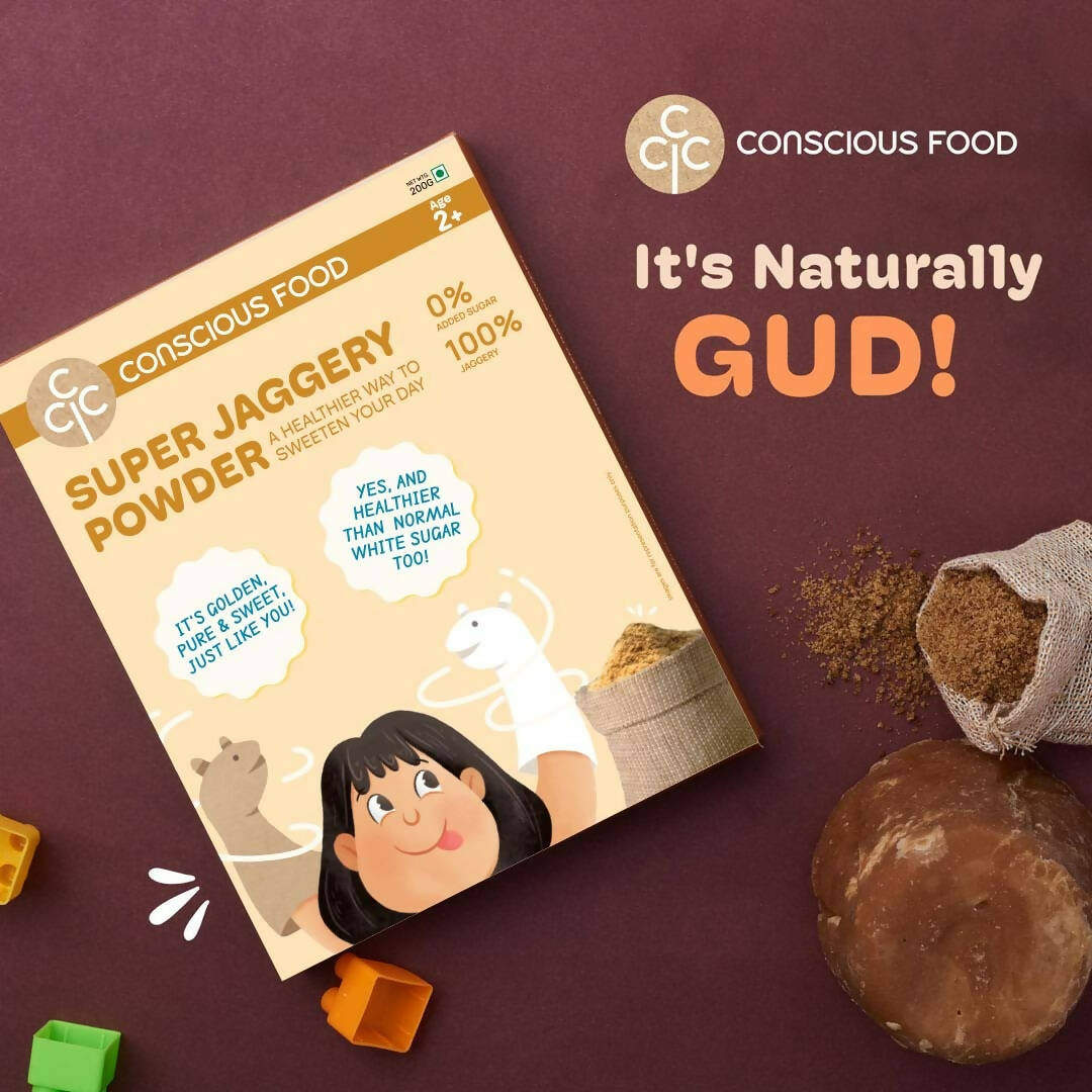 Conscious Food Super Jaggery Powder | Grocsy
