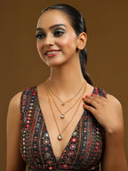 Ruby Raang Kundan & Gold Layered Necklace | Grocsy