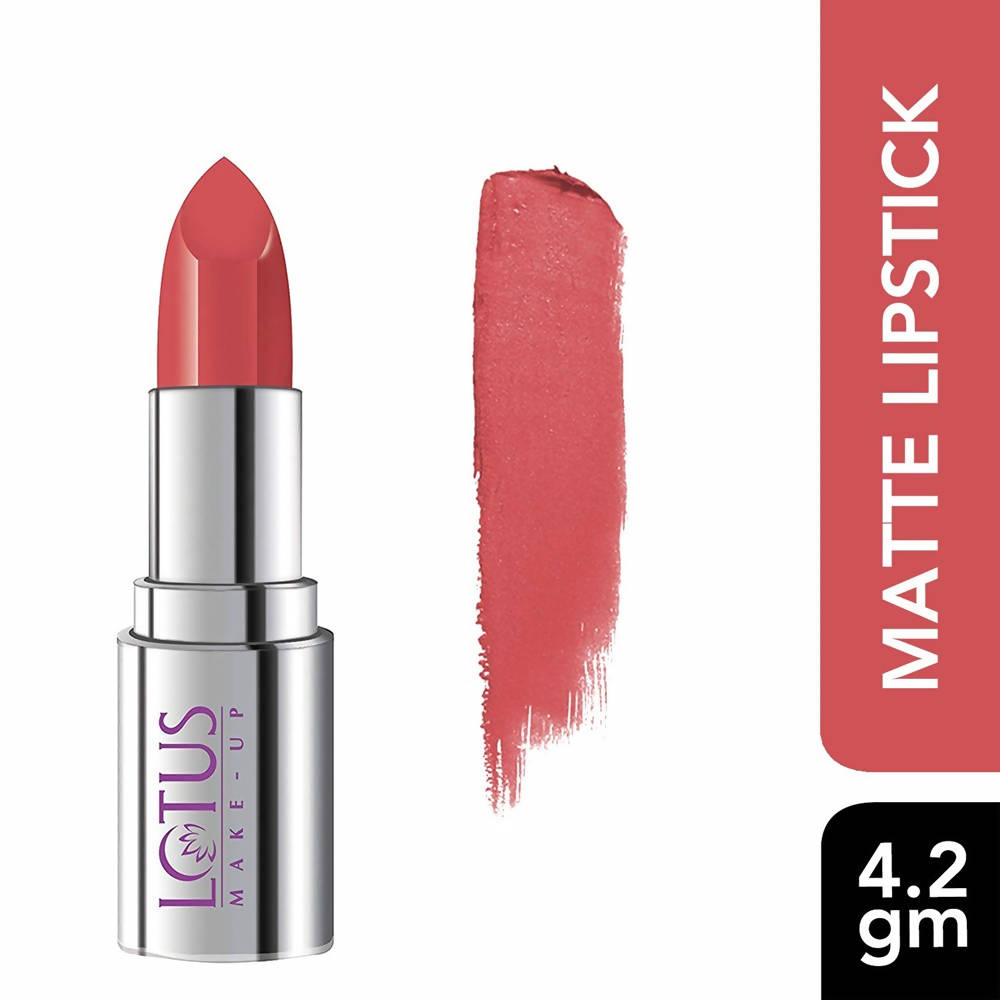 Lotus Makeup Ecostay Butter Matte Lip Colour, Peach Pamela (4.2 Gm) | Grocsy
