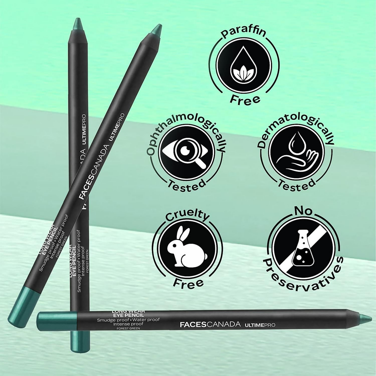 Faces canada Ultime Pro Eyeliner Pencil - Forest Green | Grocsy