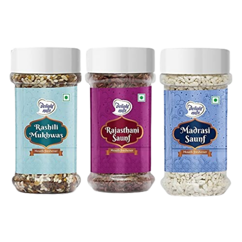 Delight nuts Mukhwas - Rashili Mukhwas , Rajasthani Saunf & Madrasi Saunf | Grocsy
