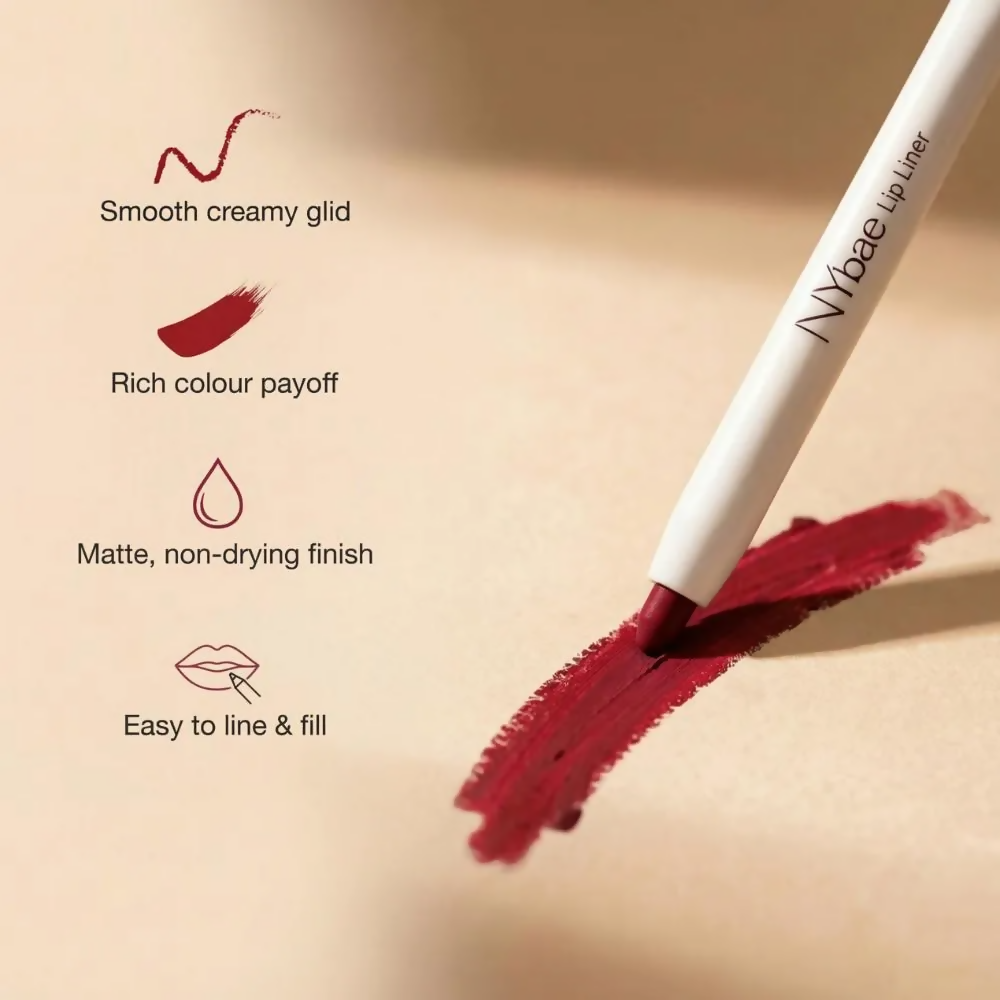 NY Bae 2-in-1 Lip Liner & Lip Colour - Kashmiri Mirch | Grocsy