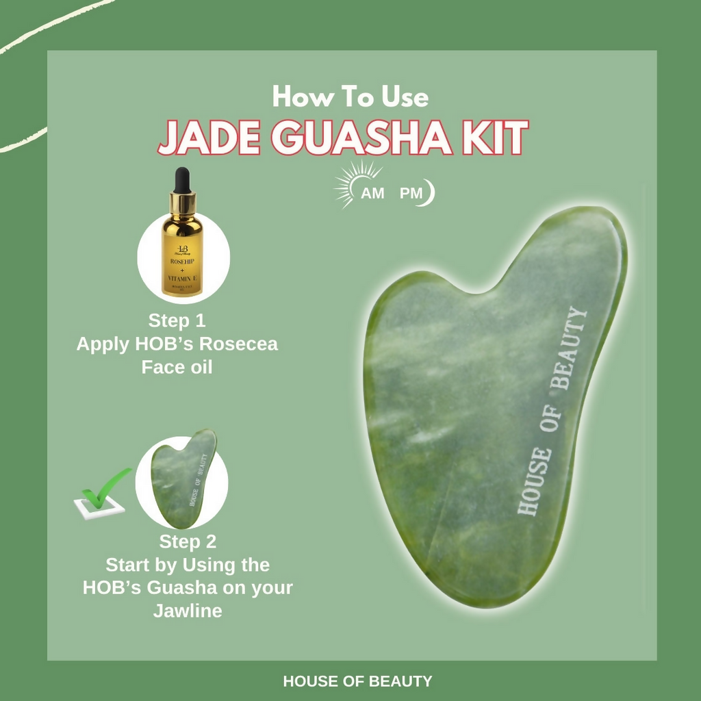 House of Beauty Jade Guasha Kit | Grocsy