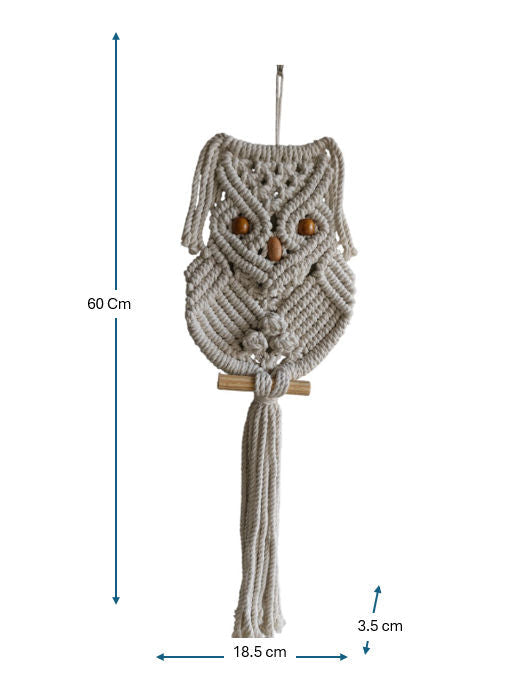 Sun Mun Decors Premium Macrame Owl | Grocsy