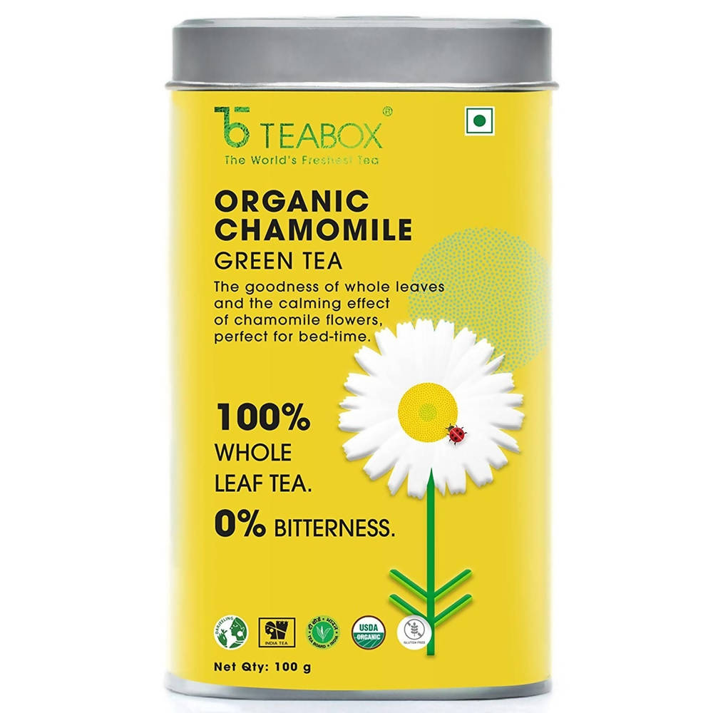 Teabox Organic Chamomile Green Tea Loose Leaves | Grocsy