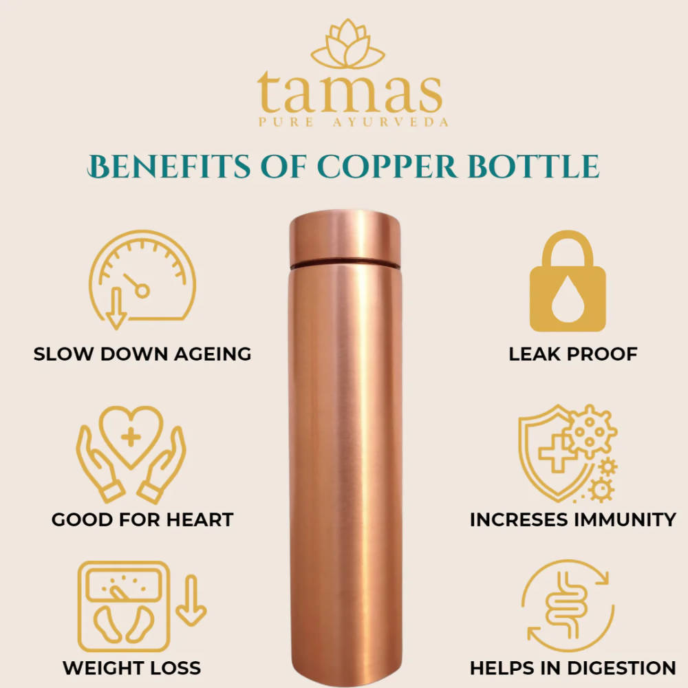Tamas Jelly Plain Copper Water Bottle | Grocsy