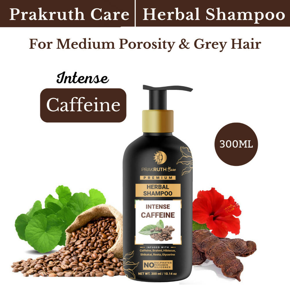 Prakruth Care Premium Herbal Intense Caffeine Shampoo | Grocsy