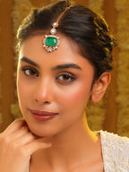 Ruby Raang Green Kundan Tikka | Grocsy