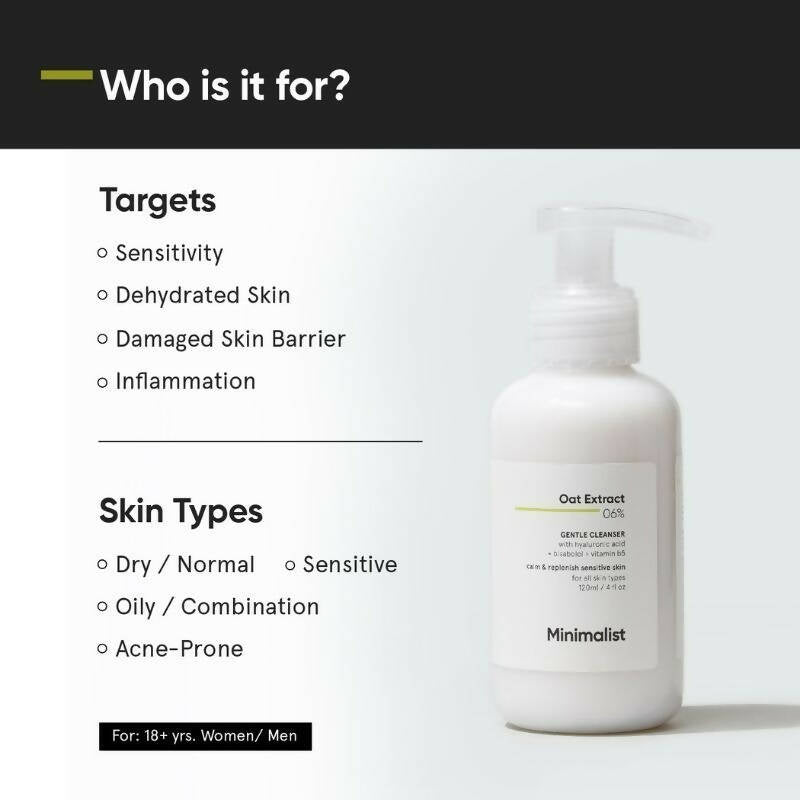 Minimalist Oat Extract 06% Gentle Cleanser | Grocsy