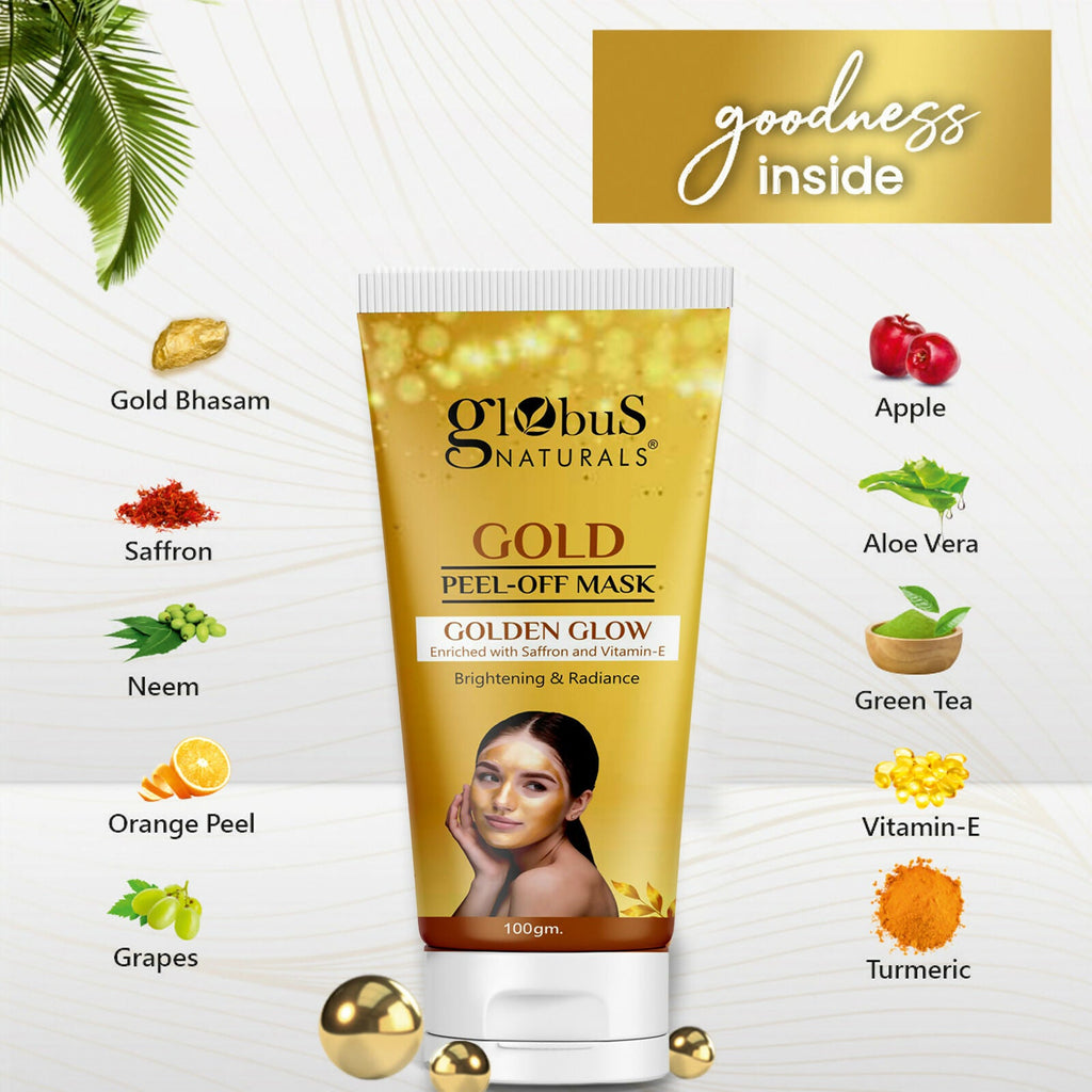 Globus Naturals Gold Peel Off Mask | Grocsy