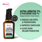St.Botanica Alpha Arbutin 2% + Hyaluronic Acid 1% Depigmentation Facial Serum | Grocsy