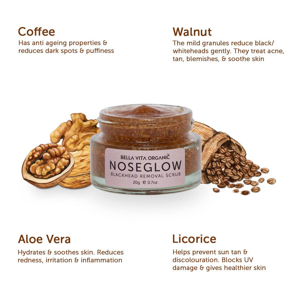 Bella Vita Organic Nose Glow Blackhead Removal Scrub | Grocsy