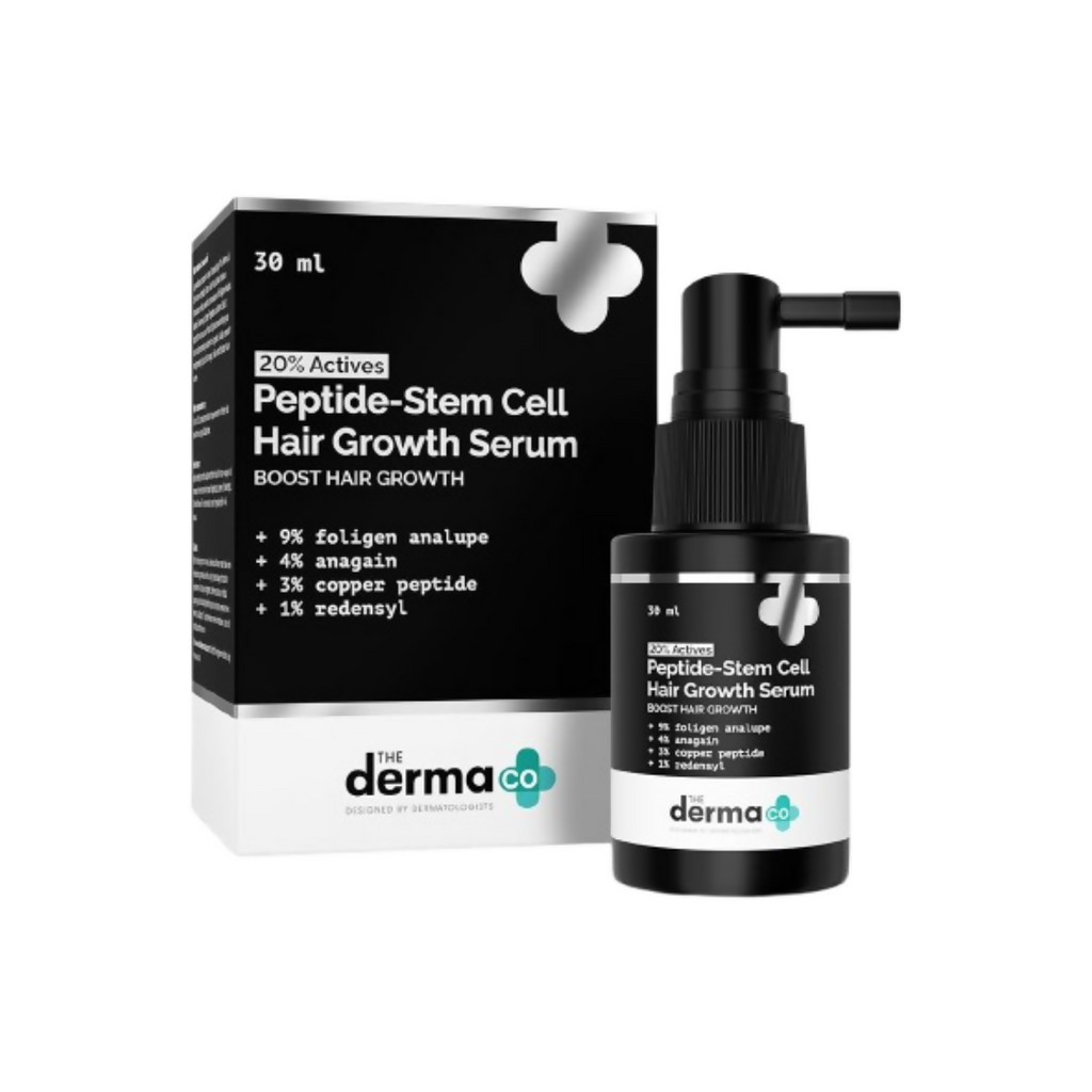The Derma Co 20% Actives Peptide Stem Cell Hair Growth Serum | Grocsy