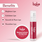 Bake Kojic Acid Beetroot Lip Kit With Lip Balm SPF 25 & Lip Scrub For Dark & Pigmented Lips | Grocsy