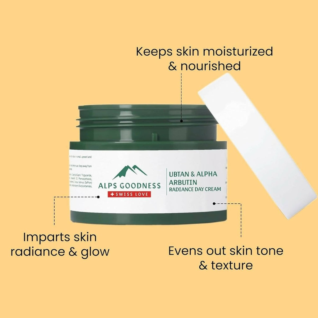 Alps Goodness Ubtan & Alpha Arbutin Radiance Day Cream | Grocsy