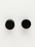 NVR Men's Black Rhodium Plated Studs Earrings | Grocsy