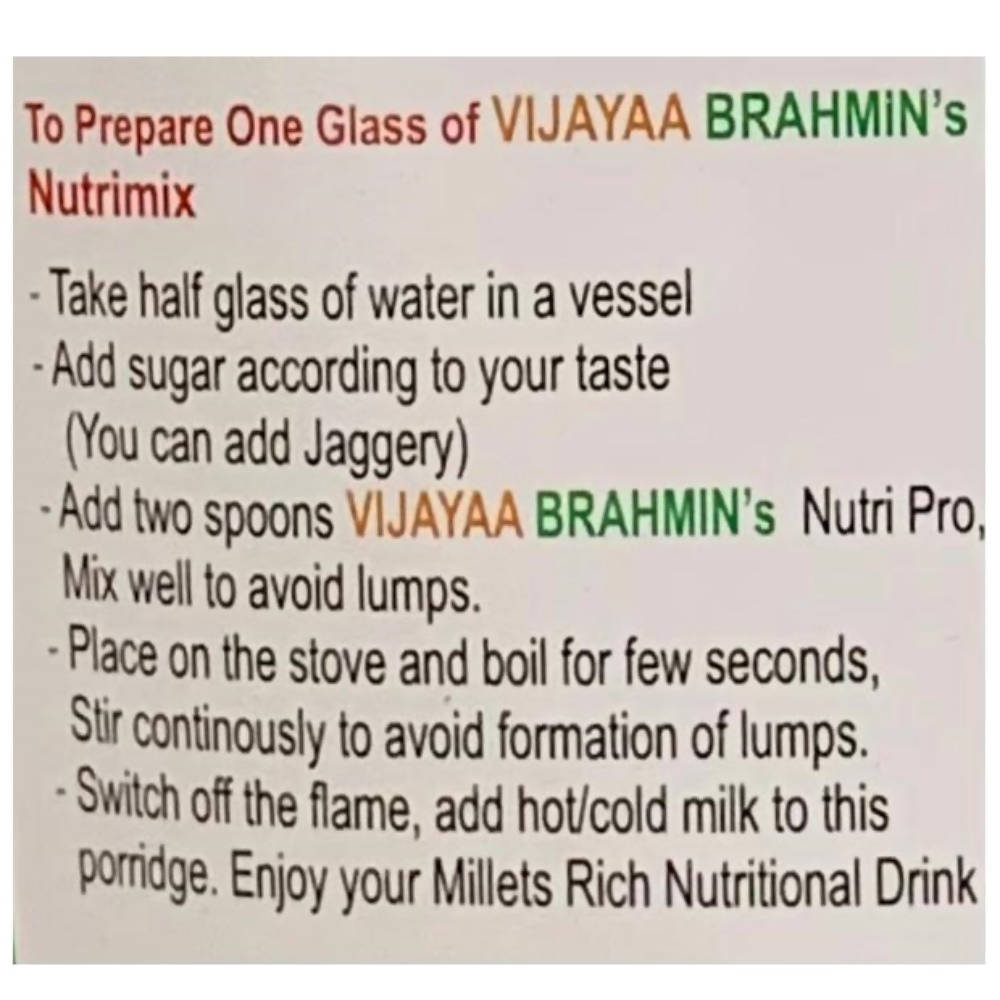 Vijayaa Brahmin's Nutri Pro | Grocsy