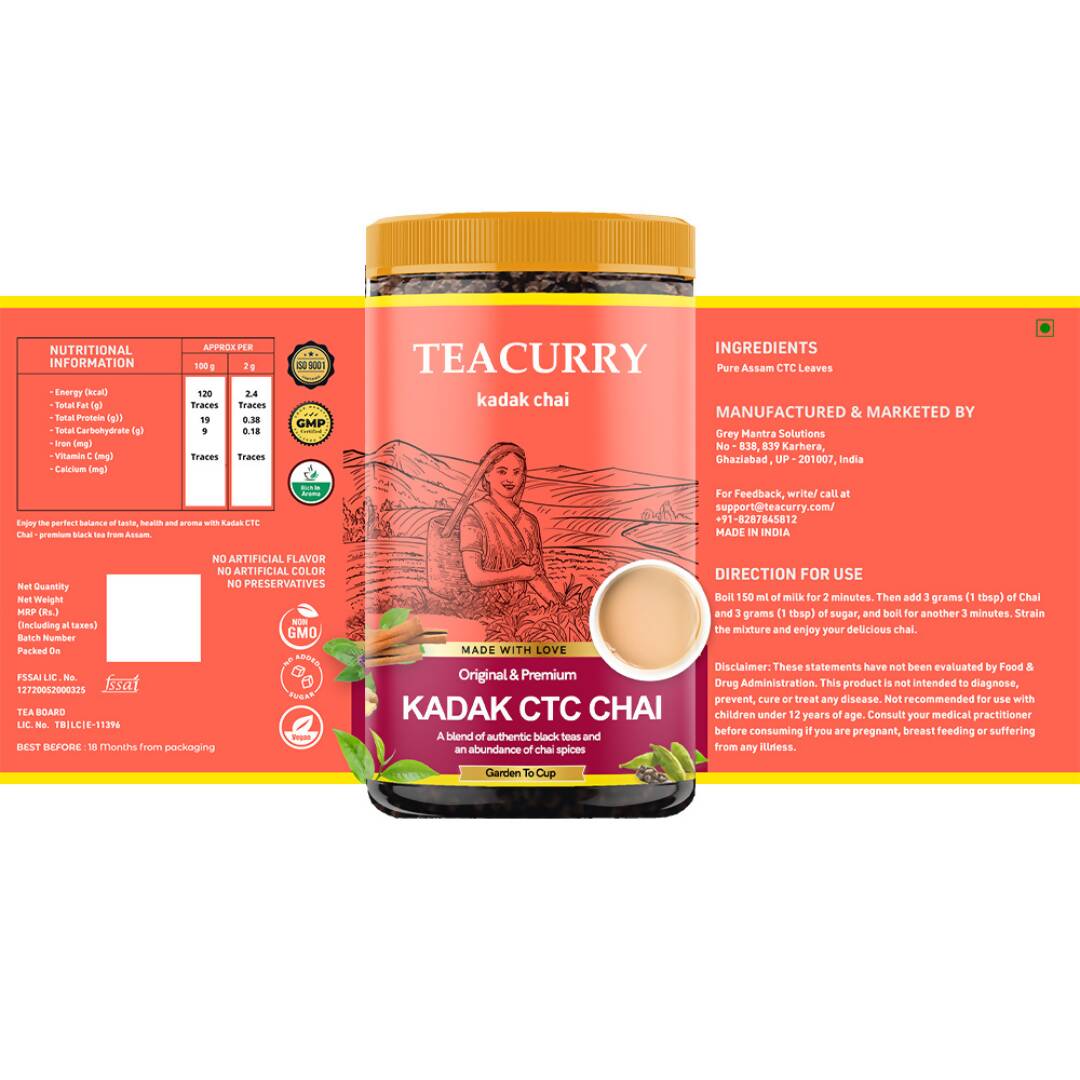 Teacurry Kadak CTC Chai Powder | Grocsy