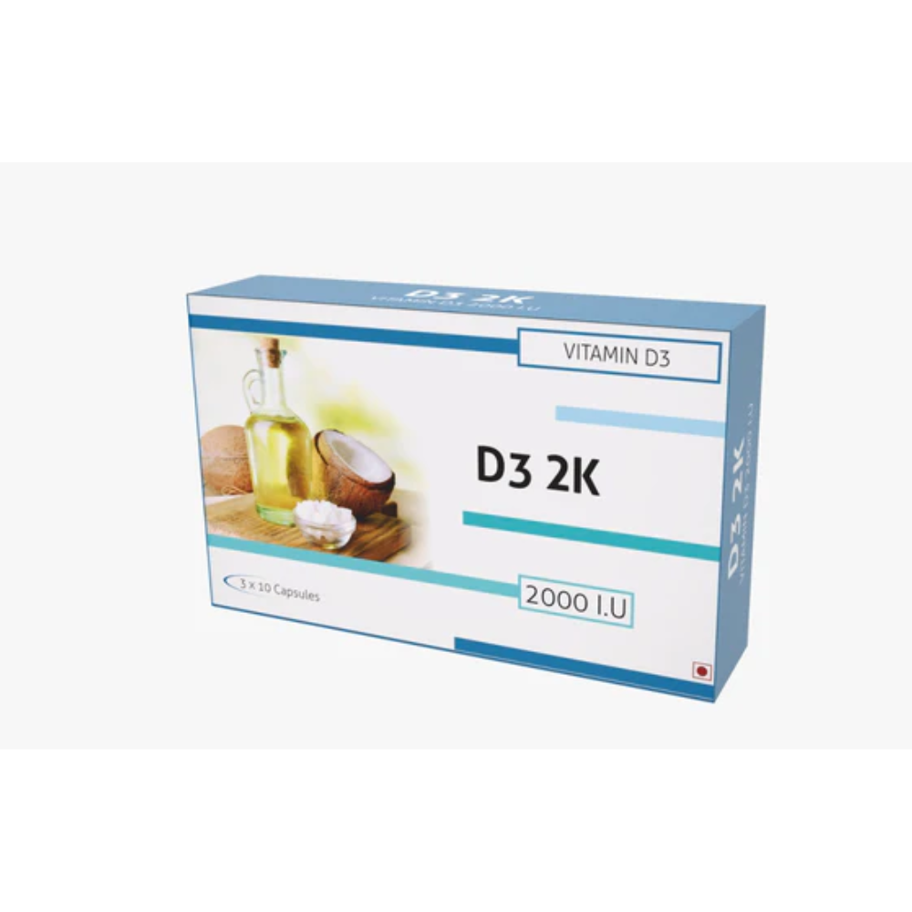 Nutra Grace D3 2k Vitamin D3 2000 I.U Capsules | Grocsy