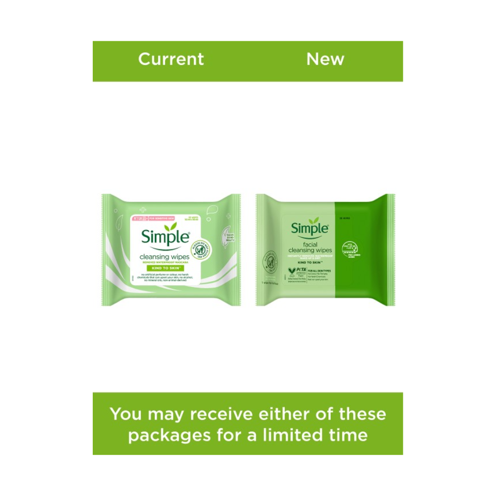 Simple Kind To Skin Cleansing Facial Wipes | Grocsy