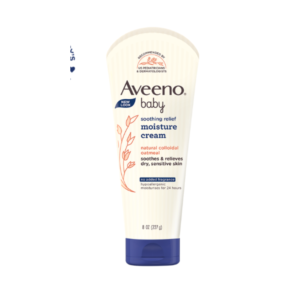 Aveeno Baby Soothing Relief Moisture Cream, 24-Hour Protection for Dry, Itchy or Sensitive Skin | Grocsy