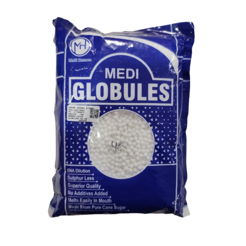 Medi Homeopathy Globules/ Blank Pellets (Size 40) | Grocsy