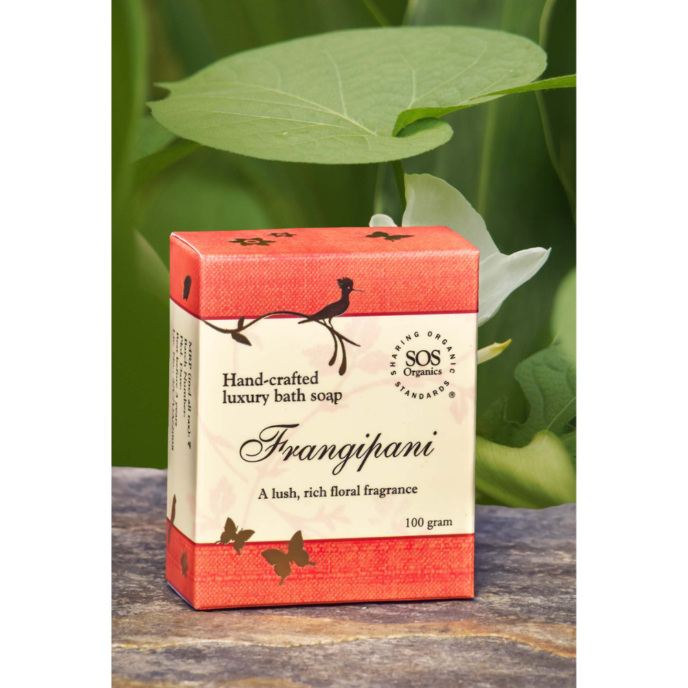 SOS Organics Frangipani Hand-Crafted Luxury Bath Soap | Grocsy