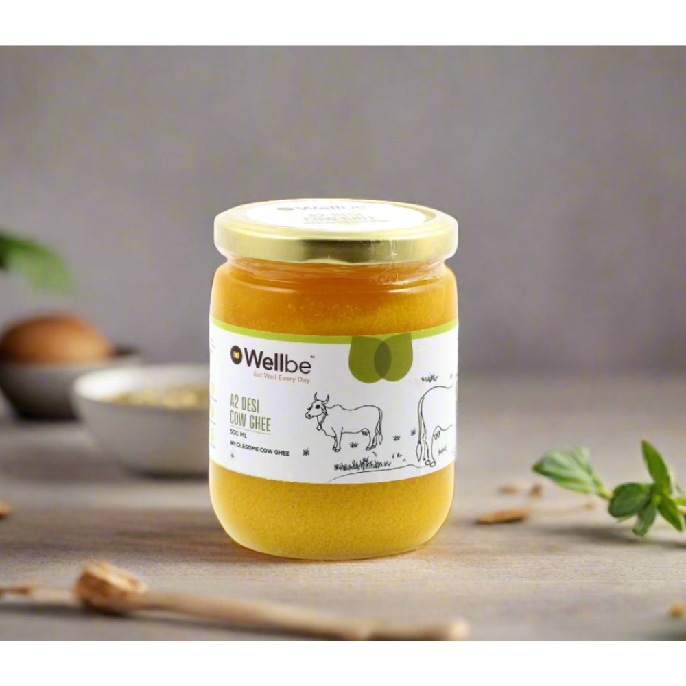 Wellbe Desi Cow Ghee | Indian Hallikar Cow Ghee | Pure A2 Ghee | Natural & Healthy | Better Choice - Better Life | Grocsy