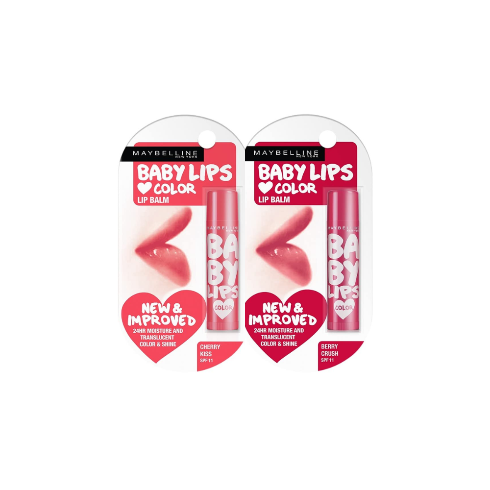 Maybelline New York Baby Lips Lip Balms Cherry Kiss And Berry Crush | Grocsy