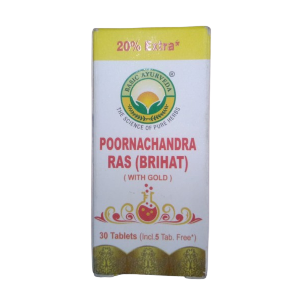 Basic Ayurveda Poornachandra Ras Tablet | Grocsy