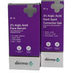 The Derma Co 2% Kojic Acid Face Serum & 3% Kojic Acid Dark Spot Corrector Gel Combo | Grocsy