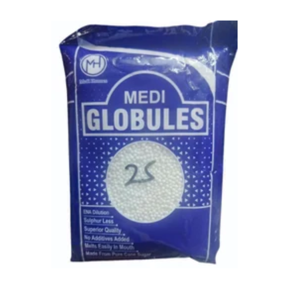 Medi Homeopathy Globules/ Blank Pellets (Size 25) | Grocsy