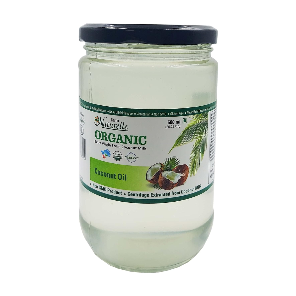 Farm Naturelle 100% Pure Organic Extra-Virgin Cold Pressed Coconut Oil | Grocsy