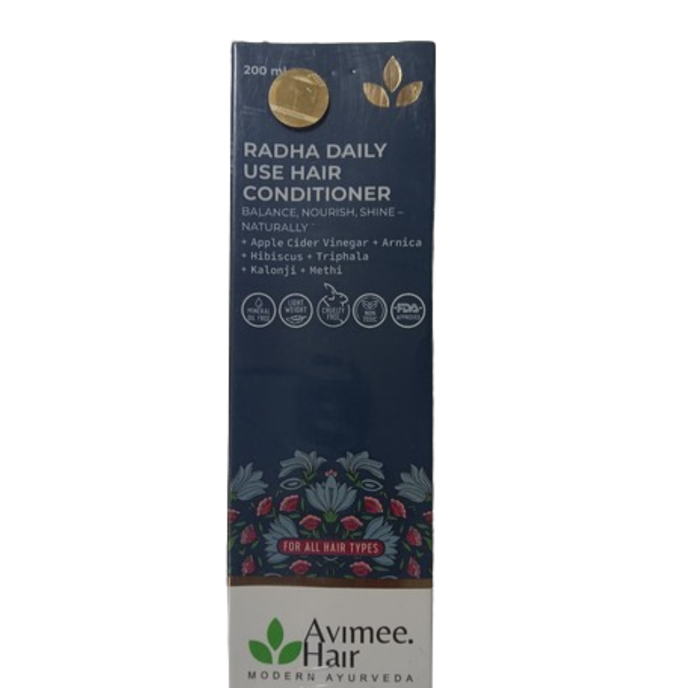 Avimee Herbal Radha Hair Conditioner For All Hair Type With Keratin Protein, Rice Protein, Apple Cider Vinegar & Aloe Vera, Makes Hair Silky Smooth | Grocsy