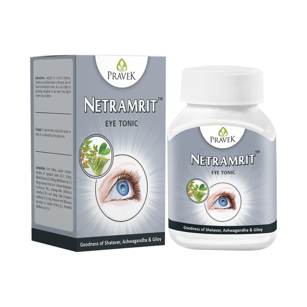 Pravek Netramrit Eye Tonic Capsules | Grocsy