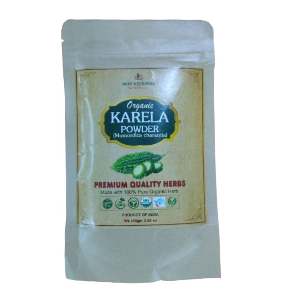 Deep Ayurveda Organic Karela Powder (Bitter Gourd) | Grocsy