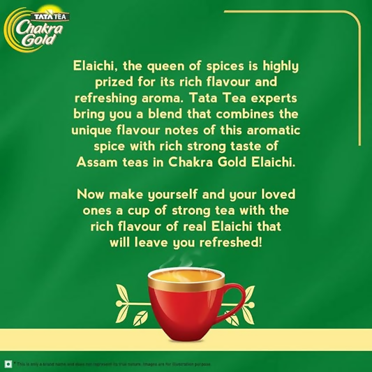 Tata Tea Chakra Gold Elaichi Dust Tea | Grocsy