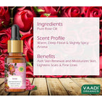 Vaadi Herbals Rose 100% Pure Essential Oil Therapeutic Grade 10 Ml | Grocsy