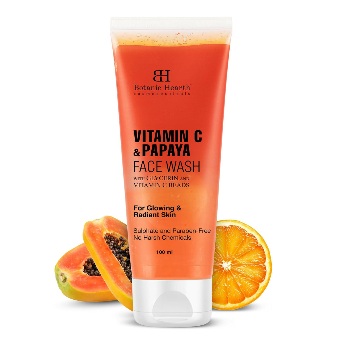 Botanic Hearth Vitamin C & Papaya Cleanser Face Wash For Glowing & Radiant Skin | Grocsy