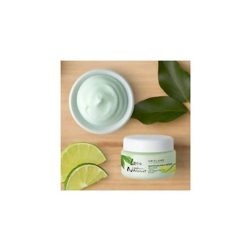 Oriflame Love Nature Mattifying Face Lotion with Organic Tea Tree & Lime | Grocsy