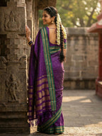 Shree Shyam Fashion Purple Soft Silk Saree | Grocsy