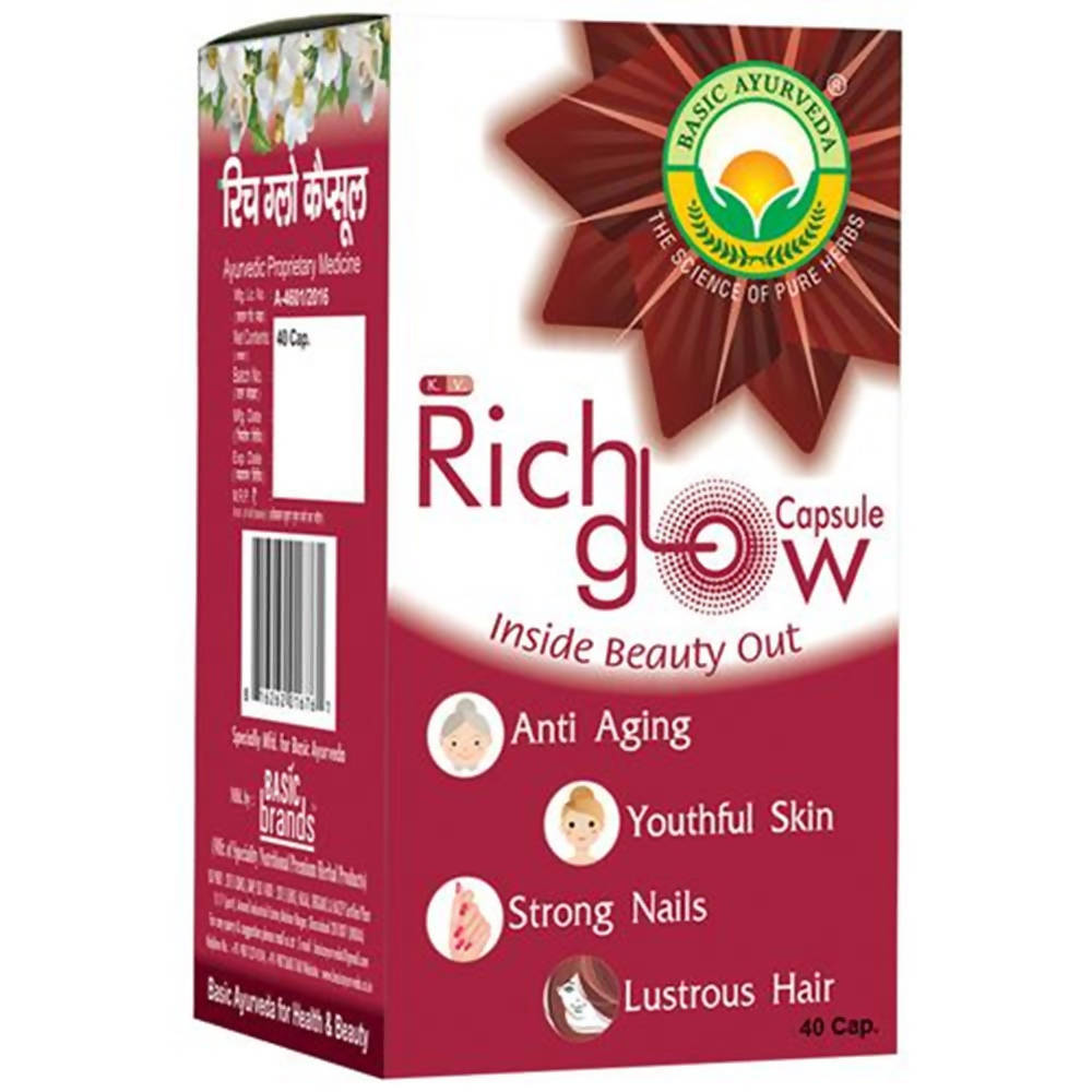 Basic Ayurveda Rich Glow Capsules | Grocsy