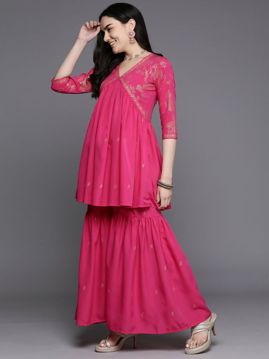 Ahalyaa Women's Traditional Wear Co-ods - Pink | Grocsy