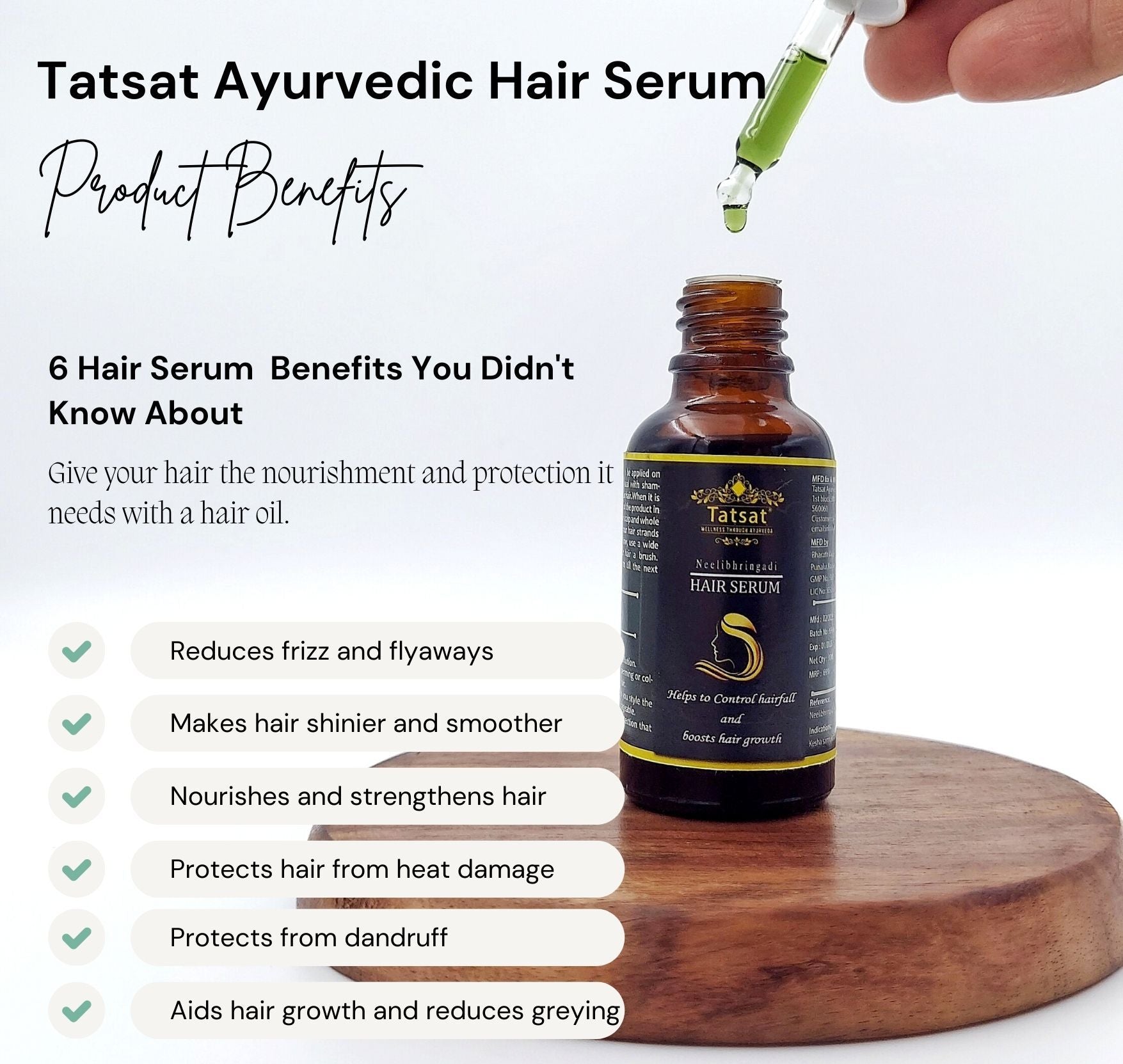 Tatsat Ayurvedic Neelibhringadi Exquisite Hair Serum | Grocsy