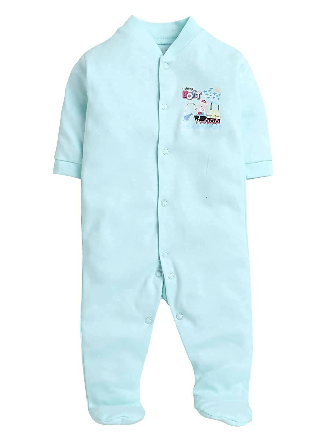 Daddy - G Rompers/Sleepsuits/Jumpsuit /Night Suits for New Born Babies - Mint Green | Grocsy