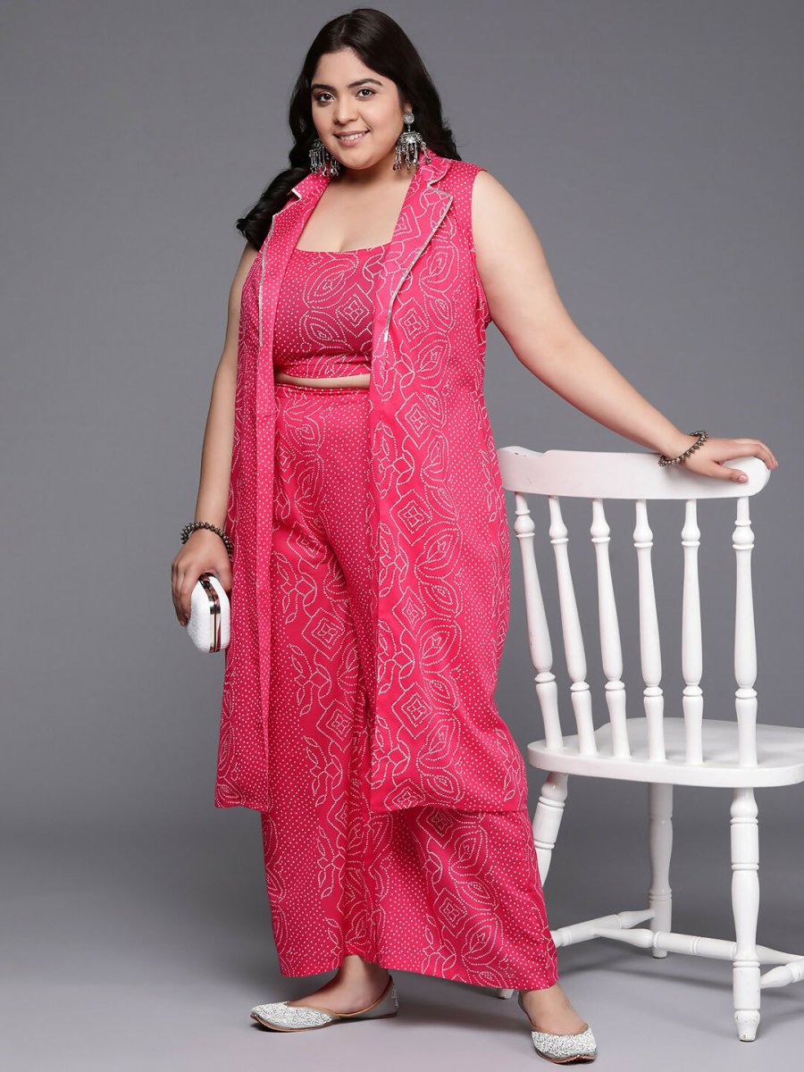 Ahalyaa Women's Traditional wear Co-ords - Pink | Grocsy