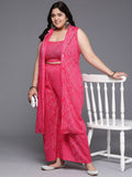 Ahalyaa Women's Traditional wear Co-ords - Pink | Grocsy