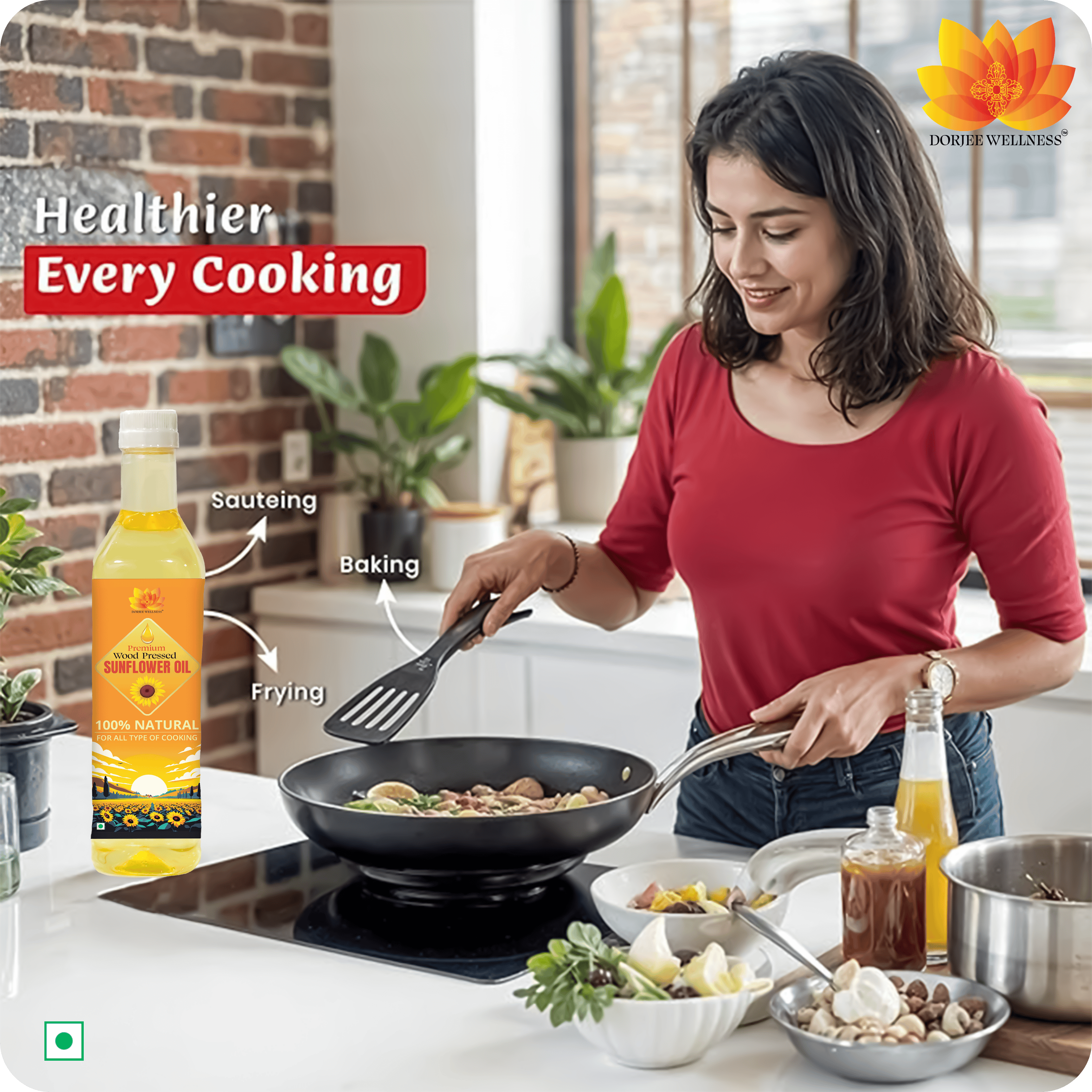 Dorjee Wellness Wood Pressed Sunflower Oil | Grocsy