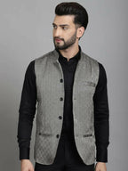 Even Apparels Nehru Jacket With Welt Pockets - Grey | Grocsy