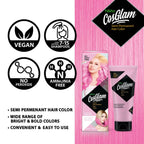 Nisha Cosglam Semi Permanent Hair Color 11 Soft Pink | Grocsy
